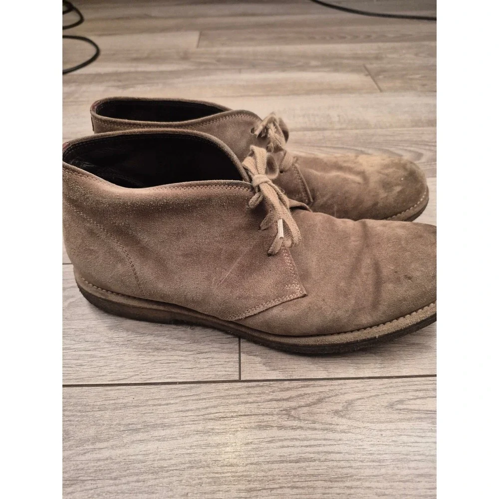 Allen Edmonds Montauk Mens Suede Chukka Boots Taupe Tan Lace Up Ankle Boots 10 D